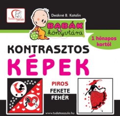 Kontrasztos képek - Piros - fekete - fehér - Babák könyvtára