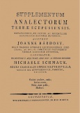 Supplementum analectorum terrae Scepusiensis, notationibus, ex veteri ac rec. Hungarorum historia depromtis