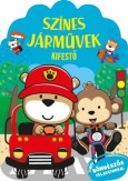 Színes járművek - kifestő