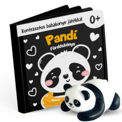 Pandi kontrasztos fürdőskönyv játék figurával