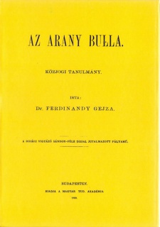 Az arany bulla - Közjogi tanulmány