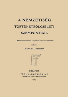 A nemzetiség történetbölcseleti szempontból