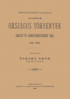 Egyházügyekre vonatkozó magyar országos törvények királyi és kormányrendeletek tára