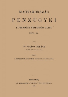 Magyarország pénzügyei I. Ferdinánd uralkodása alatt 1526-64