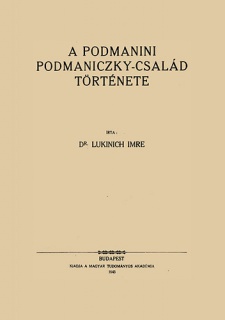 A podmanini Podmaniczky-család története