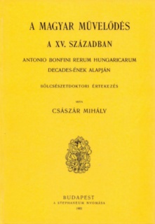 Magyar művelődés a XV. században - Antonio Bonfini Rerum Hungaricarum decades-ének alapján