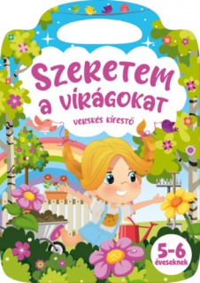 Szeretem a virágokat - versikés kifestő